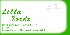 lilla korda business card